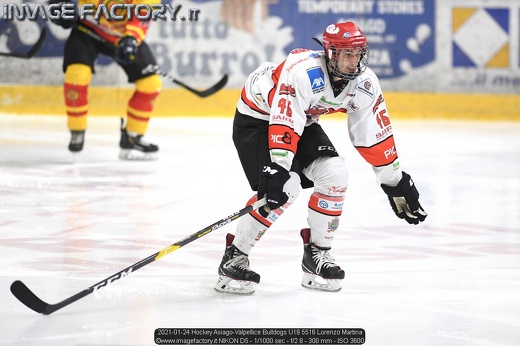 2021-01-24 Hockey Asiago-Valpellice Bulldogs U19 5516 Lorenzo Martina